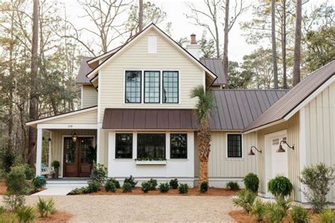 brown metal roof exterior homes